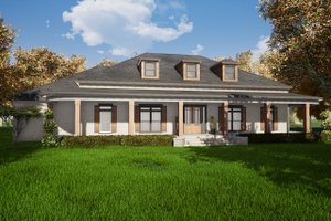 Southern Exterior - Front Elevation Plan #923-84