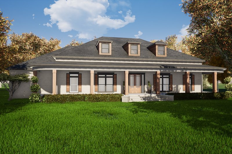 Architectural House Design - Southern Exterior - Front Elevation Plan #923-84
