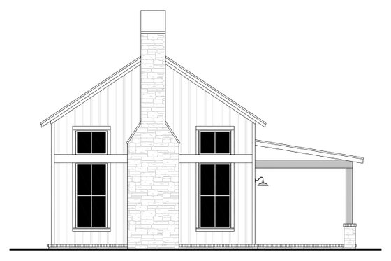 Exterior - Other Elevation for Farmhouse House Plan #430-396, 1 bath
