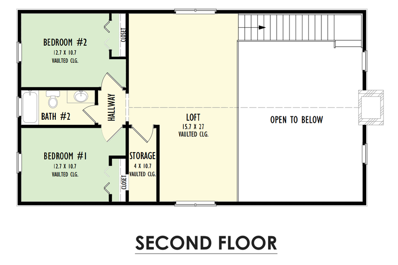 Dream House Plan - Floor Plan - Upper Floor for Barndominium House Plan #1092-29 - 3 bed, 2.5 bath