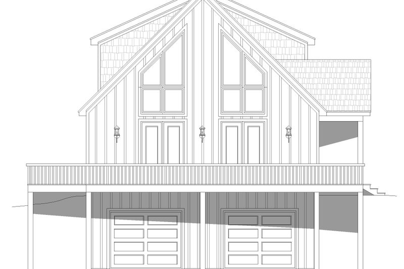 Architectural House Design - Exterior - Other Elevation for Southern House Plan #932-846 - 3 bed, 2.5 bath