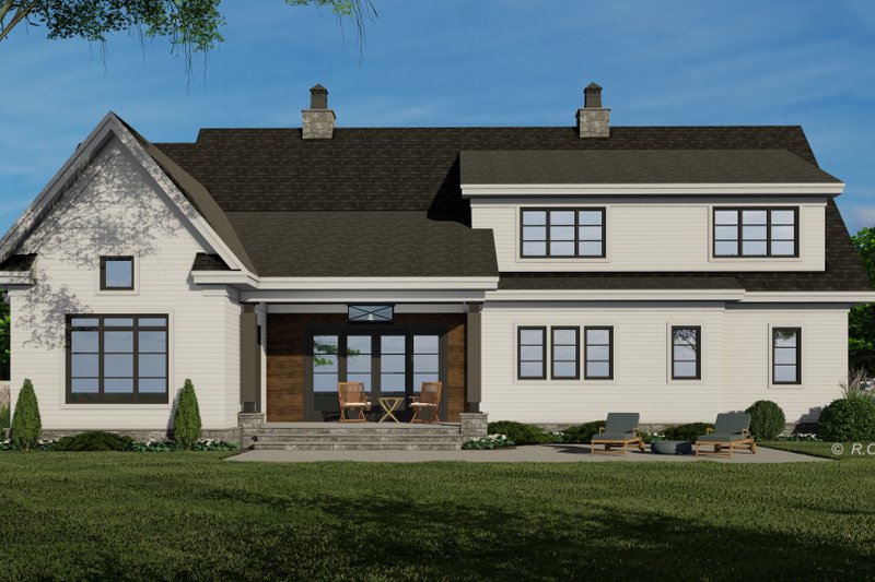 Home Plan - Exterior - Rear Elevation 2 for Farmhouse House Plan #51-1220 - 5 bed, 4.5 bath