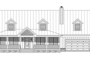Exterior - Front Elevation 4 for Country House Plan #932-207 - 4 bed, 4.5 bath