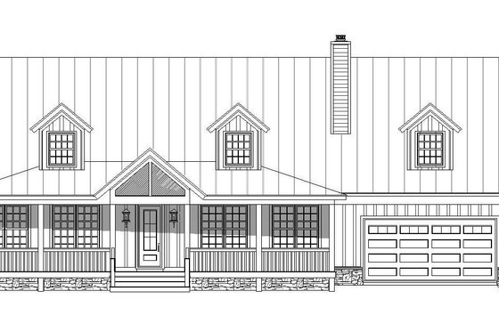 Exterior - Front Elevation 4 for Country House Plan #932-207 - 4 bed, 4.5 bath