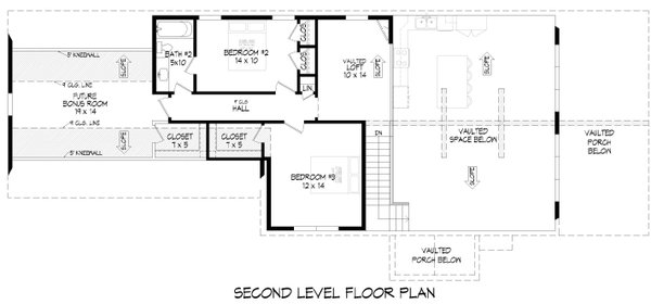 House Blueprint - Cabin Floor Plan - Upper Floor Plan #932-1342