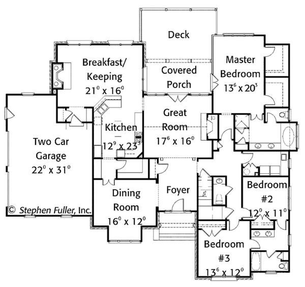 Home Plan - Country Floor Plan - Main Floor Plan #429-373