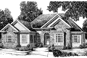 Country Exterior - Front Elevation Plan #927-638