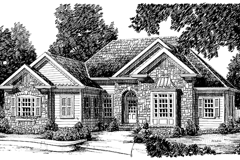 Architectural House Design - Country Exterior - Front Elevation Plan #927-638