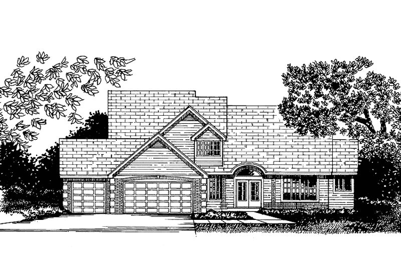 Architectural House Design - Traditional Exterior - Front Elevation Plan #320-899