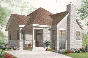 Exterior - Front Elevation 3 for Country House Plan #23-2389 - 4 bed, 2 bath