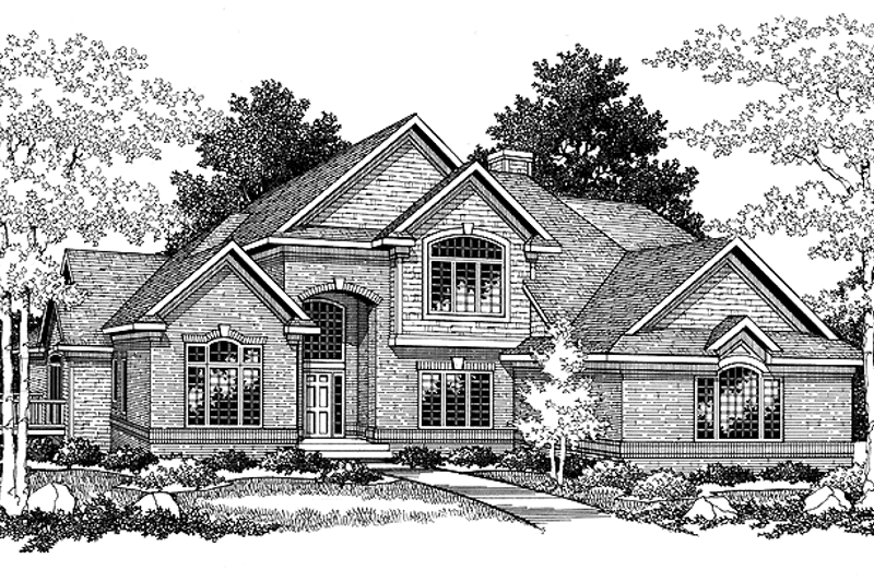 Architectural House Design - Exterior - Front Elevation 3 for Mediterranean House Plan #70-1355 - 3 bed, 2.5 bath