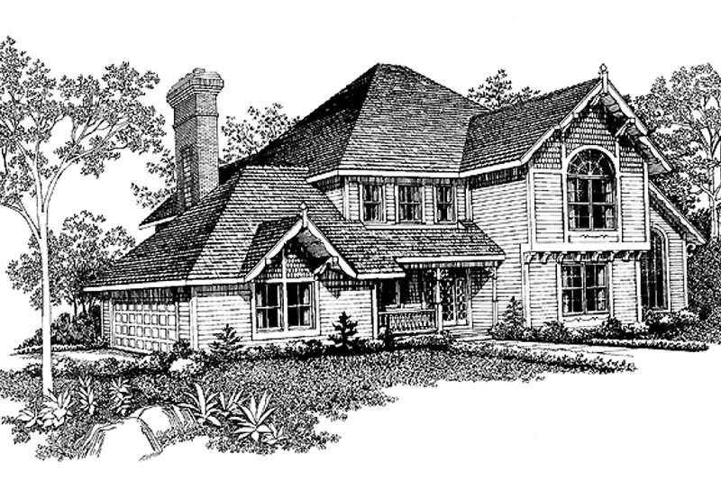 Dream House Plan - Victorian Exterior - Front Elevation Plan #72-804