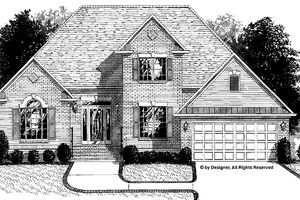 Mediterranean Exterior - Front Elevation Plan #56-645