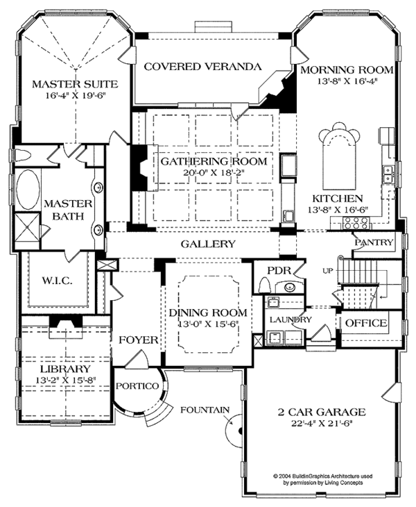 Dream House Plan - Country Floor Plan - Main Floor Plan #453-453