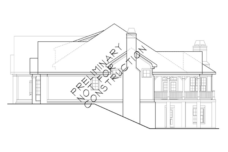 Architectural House Design - Right Side Elevation