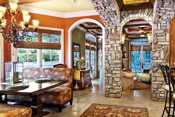 Interior - Dining Room 1 for Mediterranean House Plan #930-70 - 3 bed, 2.5 bath