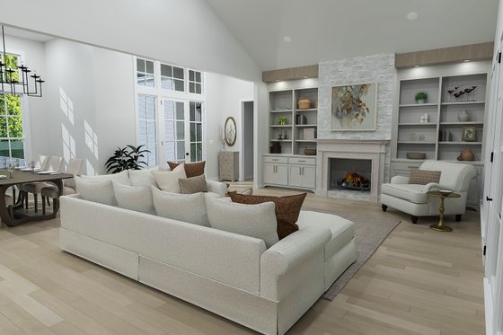 Interior - Family Room for Modern House Plan #406-9672 - 3 bed, 2.5 bath