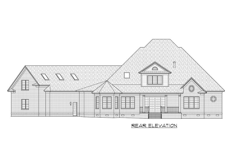 Home Plan - Exterior - Rear Elevation for Classical House Plan #1054-66 - 5 bed, 5 bath
