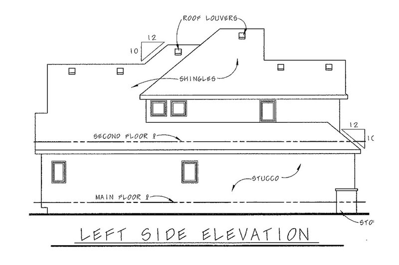 Dream House Plan - Exterior - Other Elevation for European House Plan #20-1406 - 3 bed, 2.5 bath