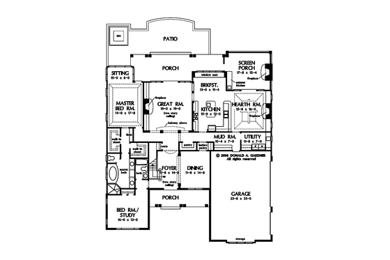 Floor Plan - Main Floor for European House Plan #929-868 - 5 bed, 4 bath