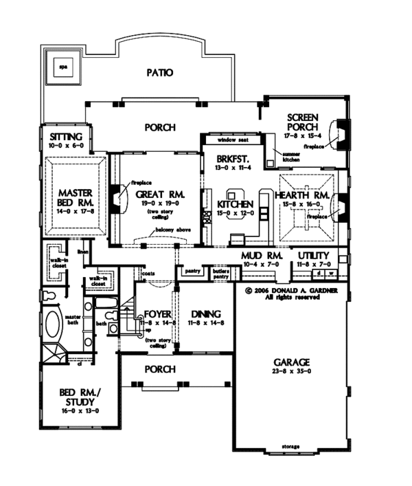 Architectural House Design - European Floor Plan - Main Floor Plan #929-868