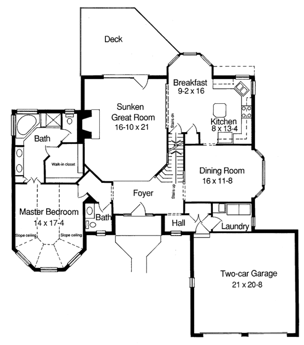 Dream House Plan - Country Floor Plan - Main Floor Plan #46-537