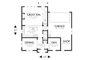 European Style House Plan - 3 Beds 2.5 Baths 1936 Sq/Ft Plan #48-558 