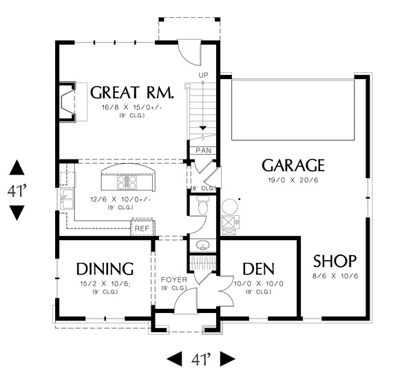 House Plan Design - European Floor Plan - Main Floor Plan #48-558