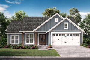 Exterior - Front Elevation 3 for Farmhouse House Plan #430-217 - 3 bed, 2 bath