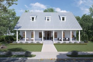 Country Exterior - Front Elevation Plan #44-254