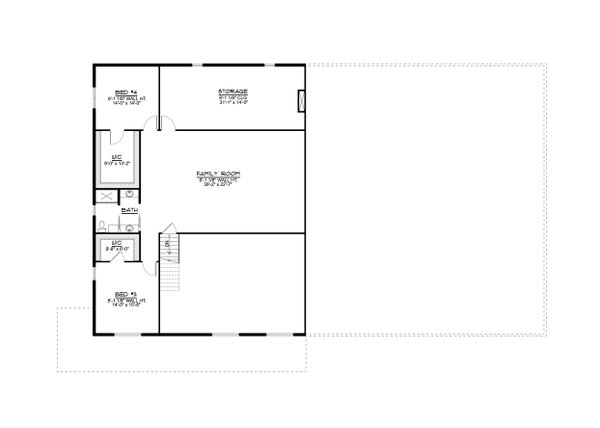 Farmhouse Floor Plan - Upper Floor Plan #1064-154