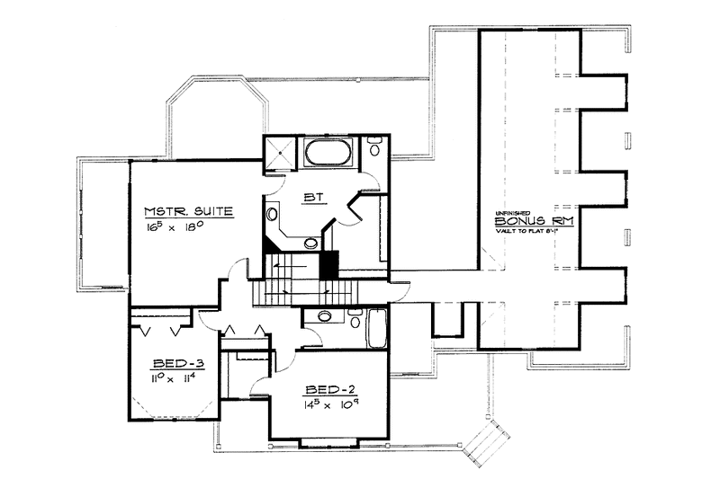 Home Plan - Floor Plan - Upper Floor for Victorian House Plan #308-258 - 4 bed, 3 bath