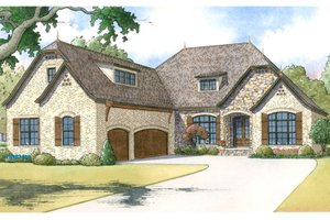 Dream House Plan - European Exterior - Front Elevation Plan #17-3398