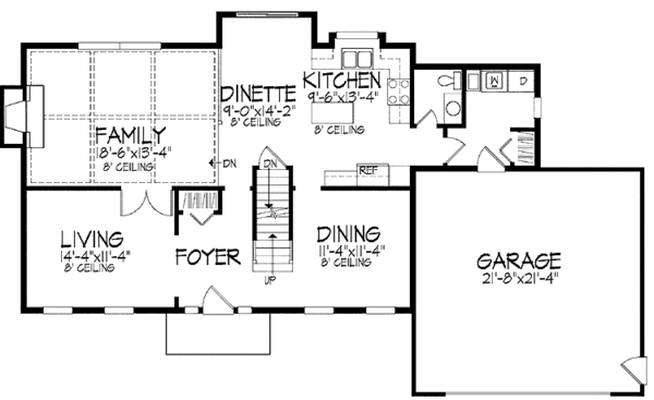 Home Plan - Colonial Floor Plan - Main Floor Plan #51-725