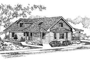 Traditional Exterior - Front Elevation Plan #60-605