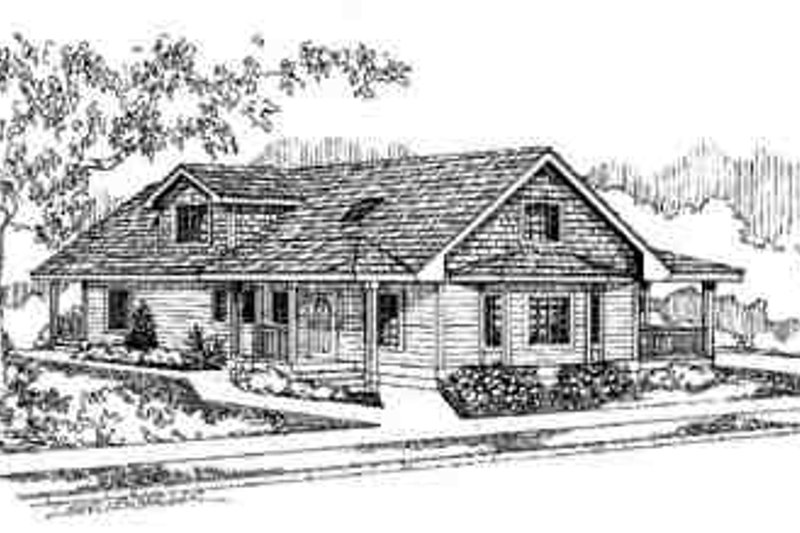 Home Plan - Traditional Exterior - Front Elevation Plan #60-605
