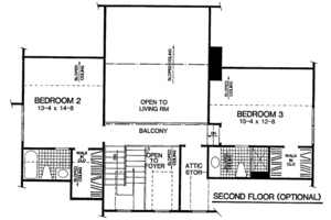 Floor Plan - Upper Floor for Traditional House Plan #322-109 - 3 bed, 3.5 bath