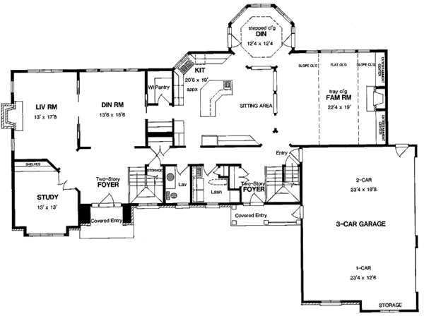 House Design - Traditional Floor Plan - Main Floor Plan #316-227