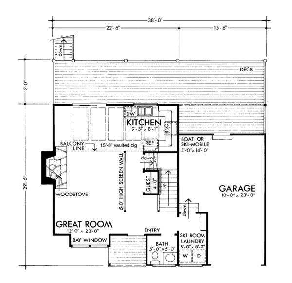 Dream House Plan - Country Floor Plan - Main Floor Plan #320-1180