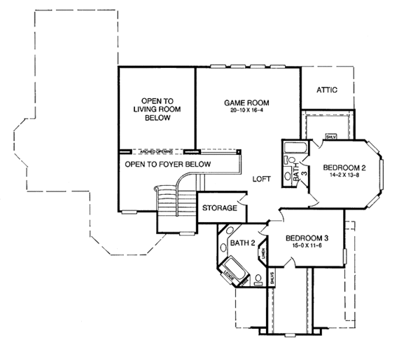 House Plan Design - Country Floor Plan - Upper Floor Plan #952-126