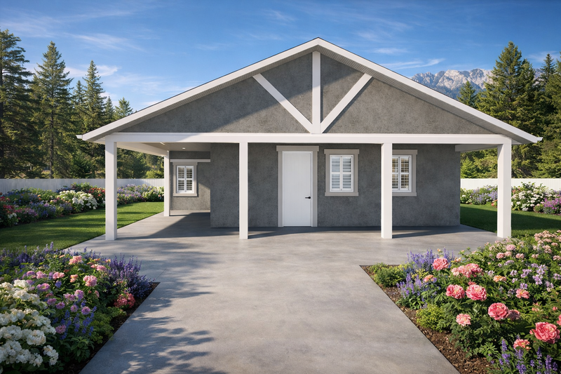 Dream House Plan - Ranch Exterior - Front Elevation Plan #1060-465