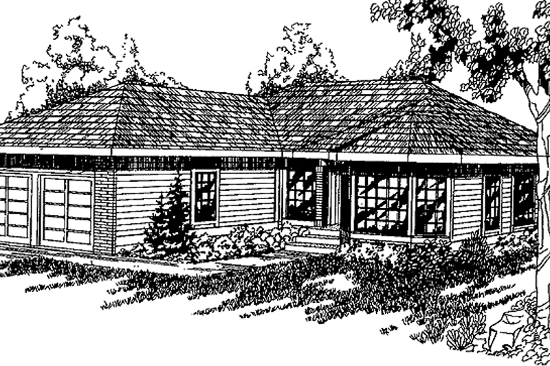 House Blueprint - Craftsman Exterior - Front Elevation Plan #60-826