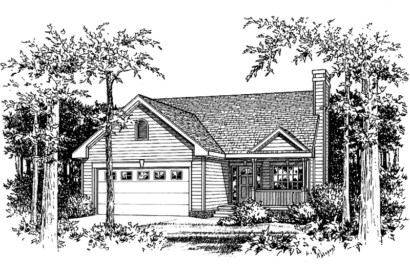 Home Plan - Traditional Exterior - Front Elevation Plan #20-2223