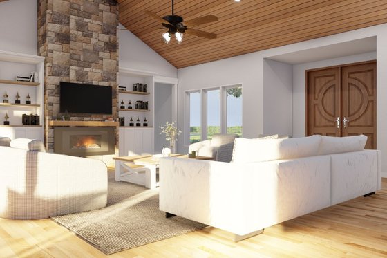 Interior - Family Room 2 for Contemporary House Plan #17-3390 - 4 bed, 3.5 bath