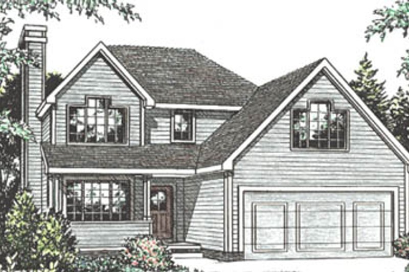 House Design - Traditional Exterior - Front Elevation Plan #20-2027