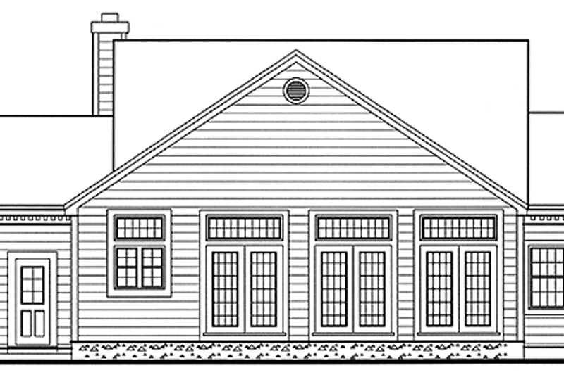 Architectural House Design - Exterior - Rear Elevation for Classical House Plan #3-287 - 3 bed, 2 bath