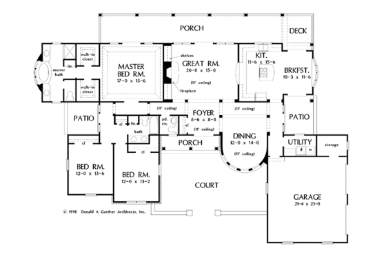 Floor Plan - Main Floor for Country House Plan #929-400 - 3 bed, 2.5 bath