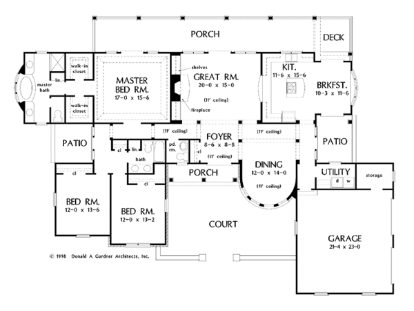 Architectural House Design - Country Floor Plan - Main Floor Plan #929-400