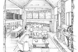 Craftsman Interior - Family Room Plan #942-11