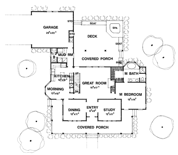 House Plan Design - Country Floor Plan - Main Floor Plan #472-78